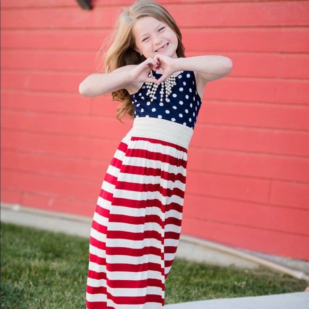 American flag  dress baby NWT